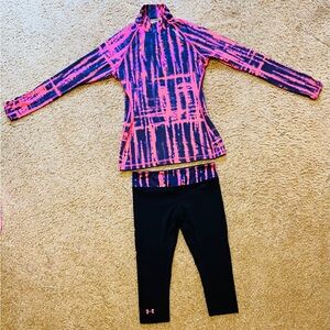 Under Armour Pink and Black Athletic Set